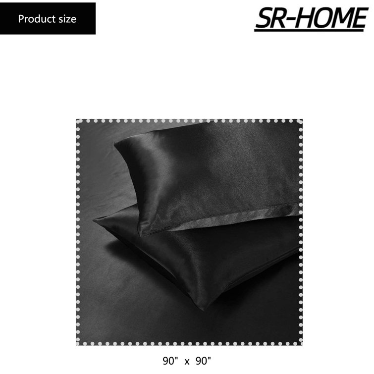 SRHOME 3 Piece Satin Duvet Cover Set Bedding Sets Queen Wayfair Canada